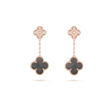 Magic Alhambra earrings with 2 four-leaf lucky motifs